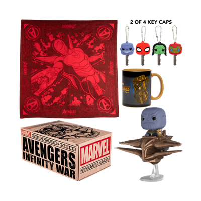 MARVEL COLLECTOR CORPS AVENGERS INFINITY WAR - THANOS w SANCTUARY FUNKO POP!